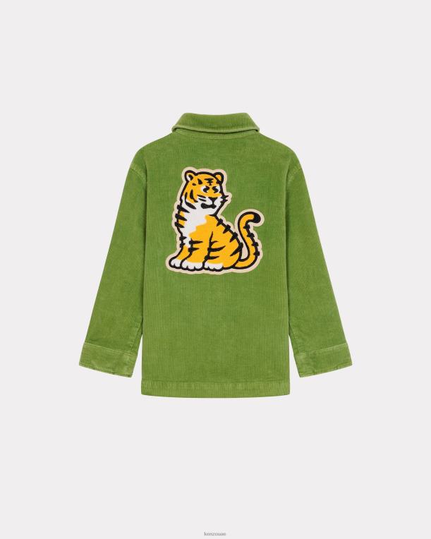 Kenzo أطفال قميص كوتورا سروال قصير العشب الأخضر 84BVD783