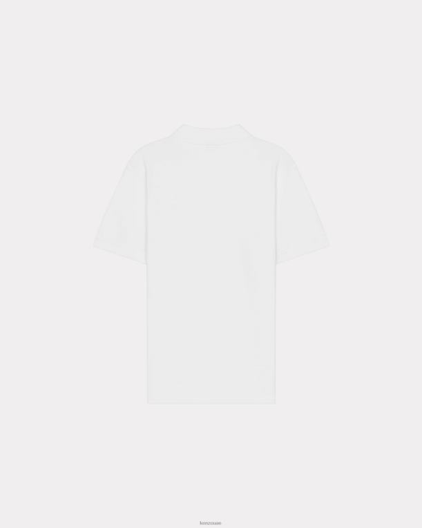 Kenzo رجال قميص بولو كريست من بوكي فلاور أبيض 84BVD83