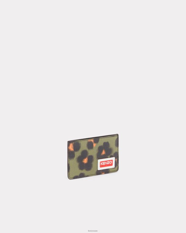 Kenzo للجنسين حامل بطاقة هانا ليوبارد الكاكي 84BVD871