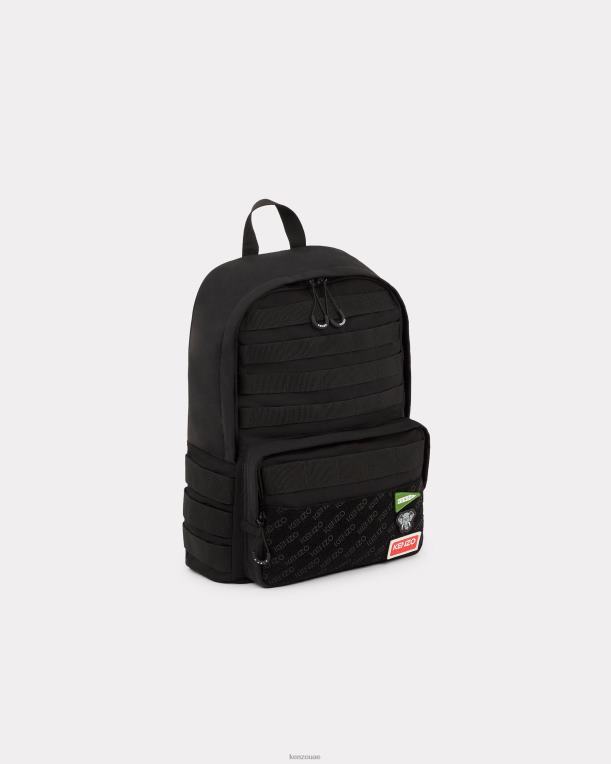 Kenzo رجال حقيبة ظهر الغابة أسود 84BVD893