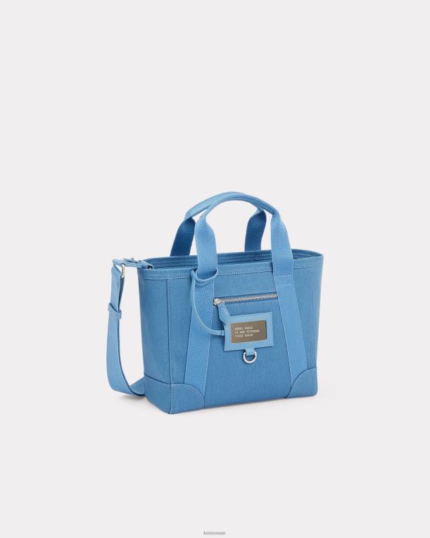 Kenzo نحيف حقيبة باريس الصغيرة مع حزام كروس ازرق سماوي 84BVD908