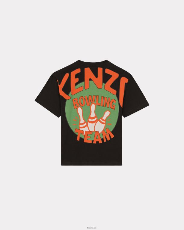 Kenzo رجال تيشيرت بولينج كبير الحجم أسود 84BVD90