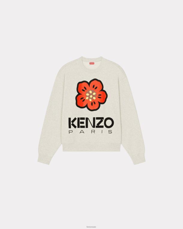 Kenzo رجال سترة بوكي فلاور رمادي شاحب 84BVD91