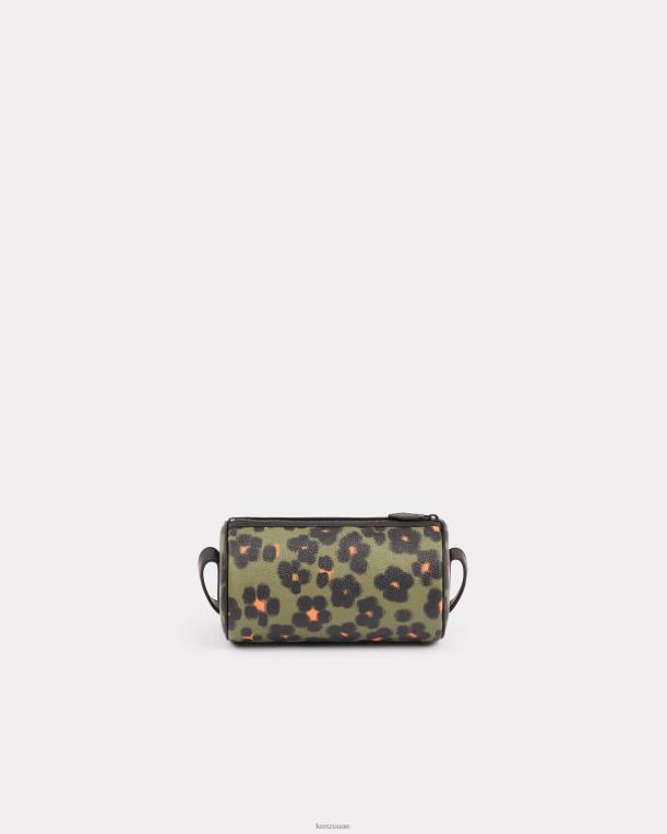 Kenzo نحيف حقيبة أنبوبية من هانا ليوبارد مع حزام الكاكي 84BVD917