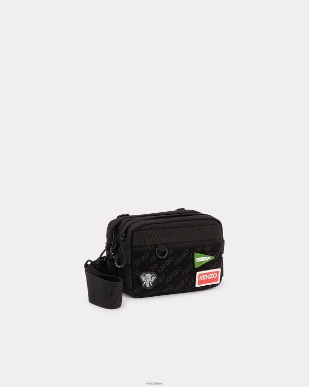 Kenzo رجال حقيبة بحزام الغابة أسود 84BVD930