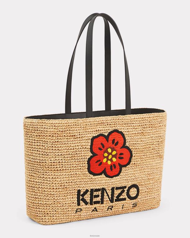 Kenzo نحيف حقيبة كبيرة من الرافية أسود 84BVD943