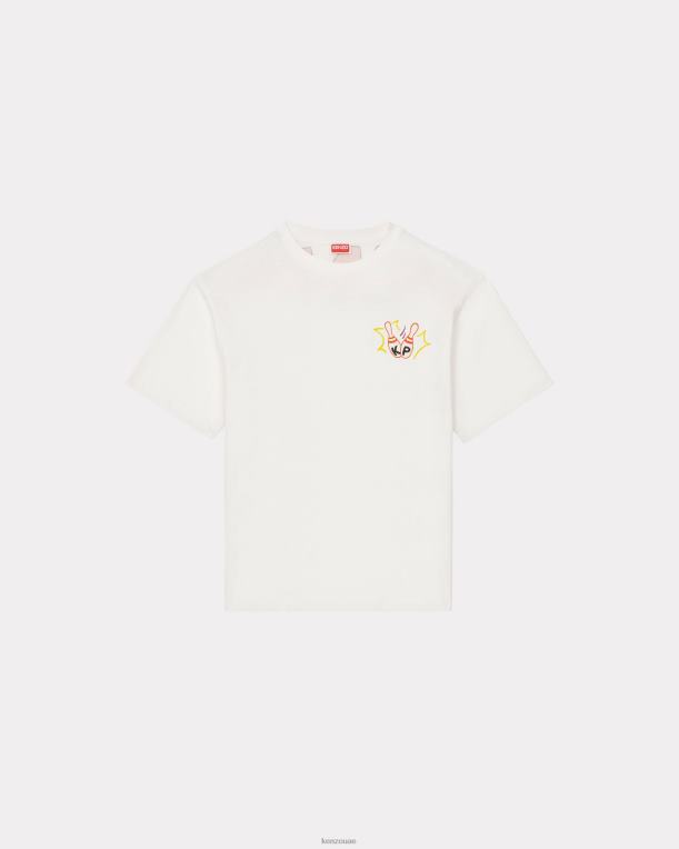 Kenzo رجال تيشيرت بولينج كبير الحجم قبالة الأبيض 84BVD98
