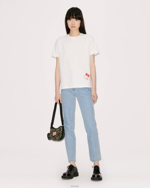 Kenzo نحيف تيشيرت فضفاض بشعار 